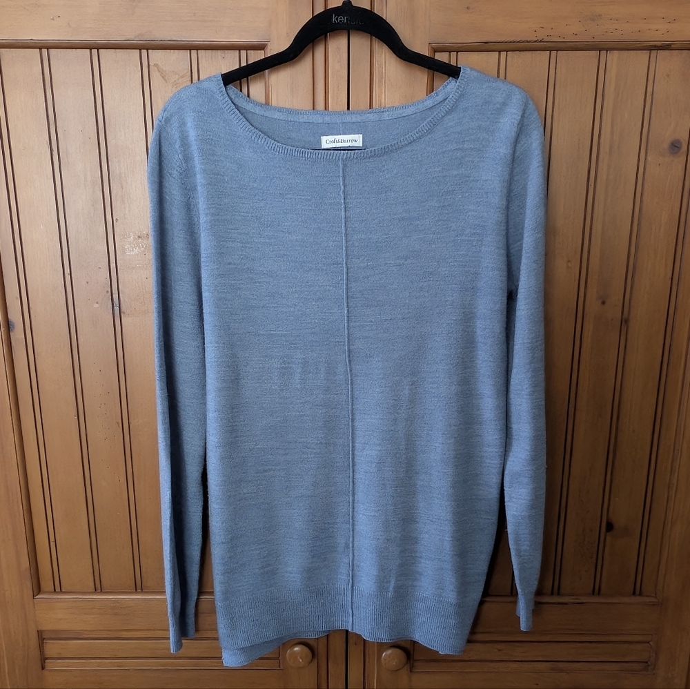 Women's Croft & Barrow blue knit sweater